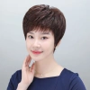 Pelucas para mujeres pelucas de pelo real pelucas de pelo corto pelucas de pelo corto texturizado cabello real moda natural pelucas diarias pelucas de pelo completo Specification image